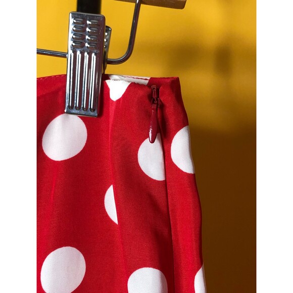 Y2K MOSCHINO CHEAP and CHIC. Red & White Polka Dot Cropped Trousers. XS-S - Picture 4 of 10
